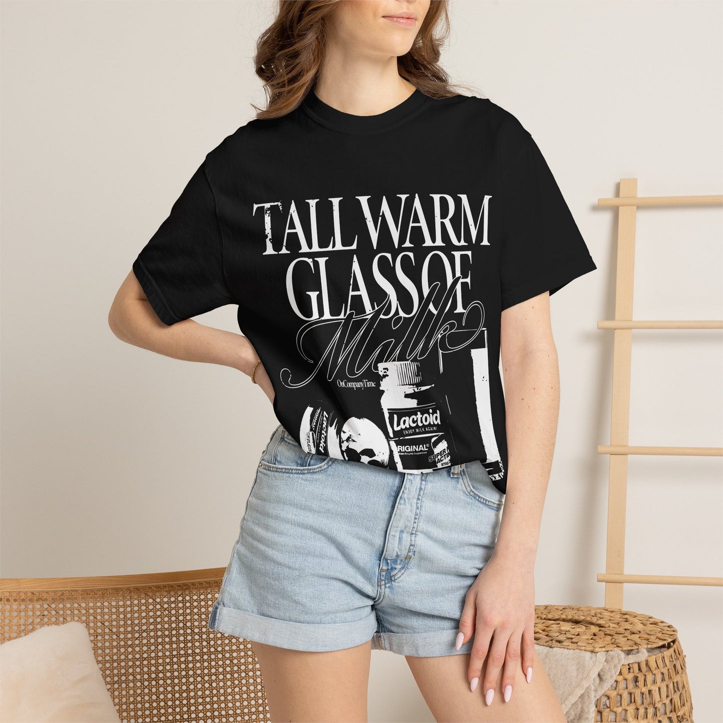 TALL WARM GLASS OF MILK T-SHIRT