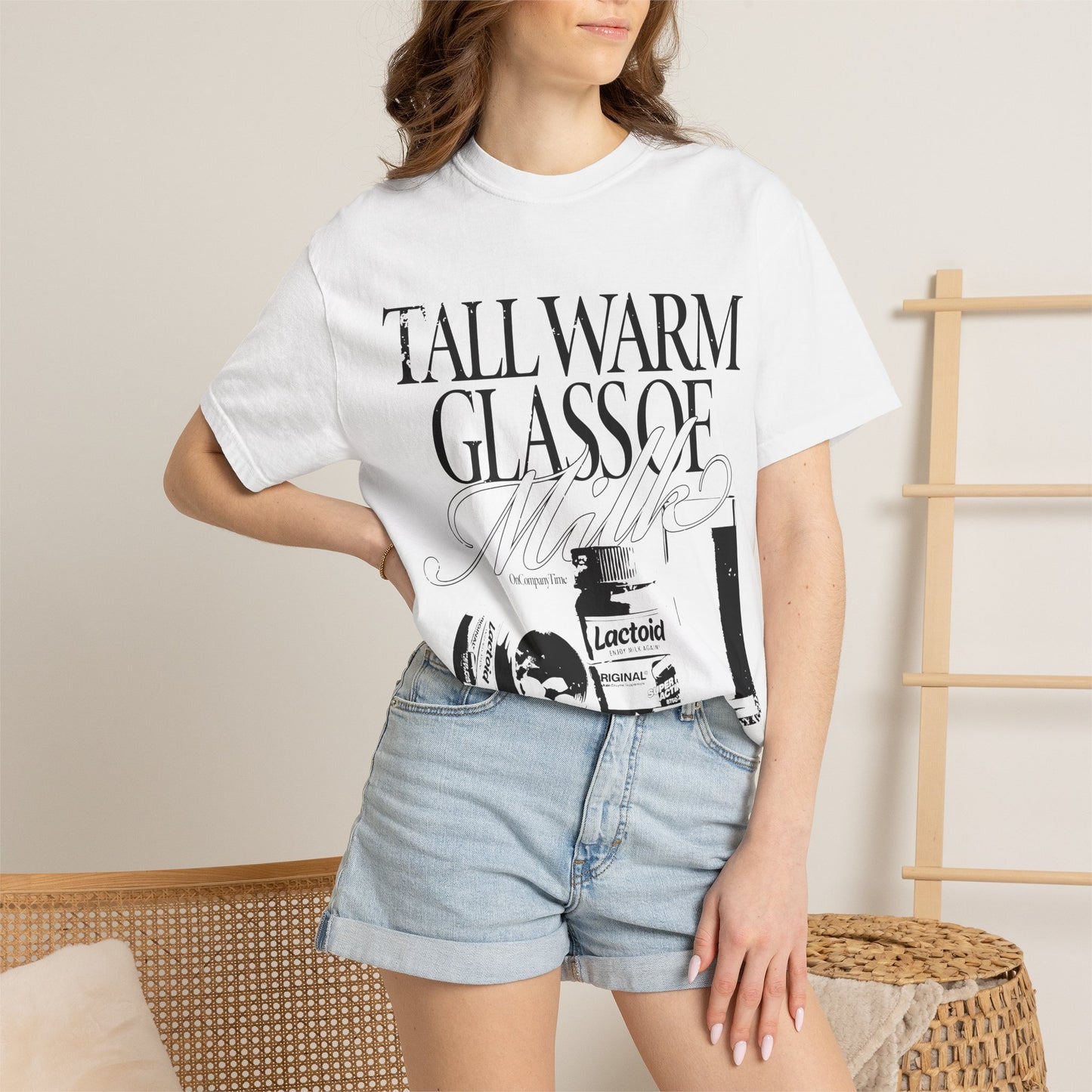 TALL WARM GLASS OF MILK T-SHIRT