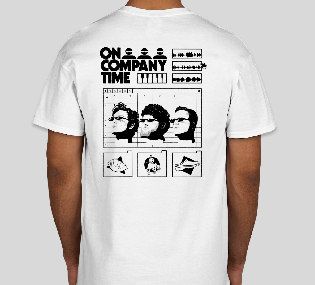 On Company Time Artwork Tee - White